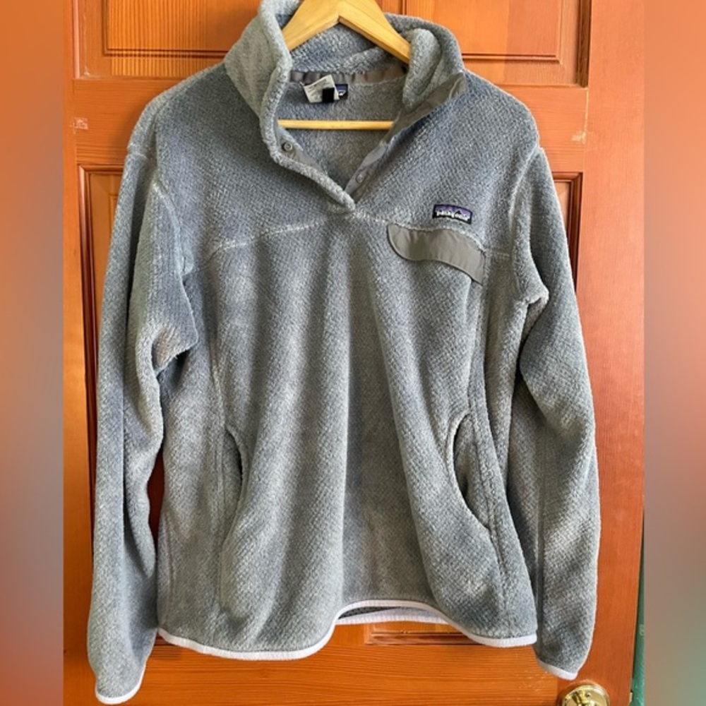 Patagonia Women’s Snap T Fleece Jacket Pullover Gray Sz XL